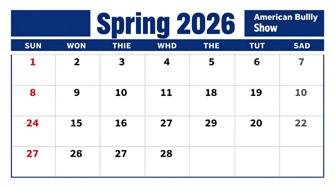 Spring Show Calendar: Register Early
